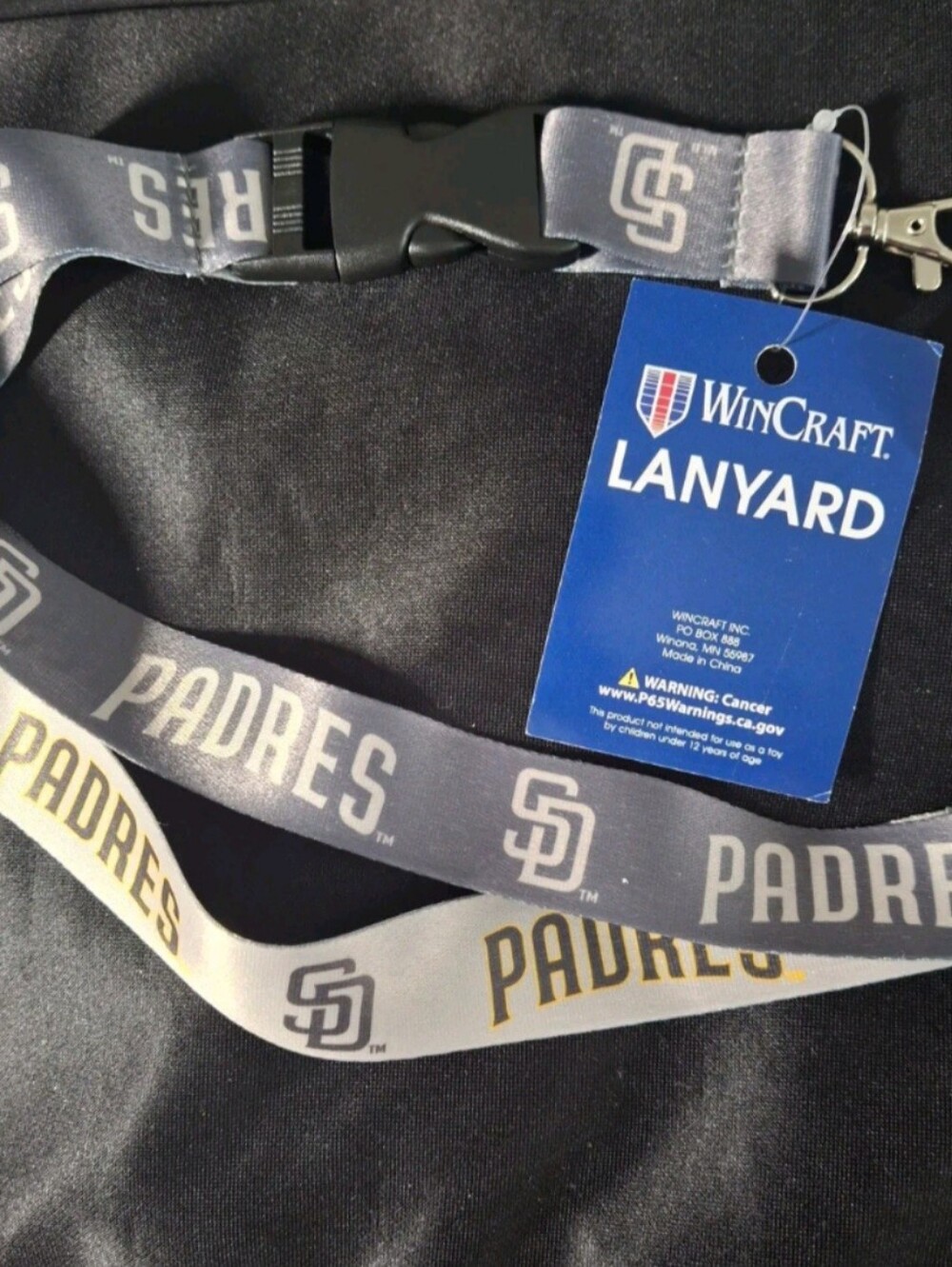 WinCraft San Diego Padres Lanyard - Gray, White, Gold